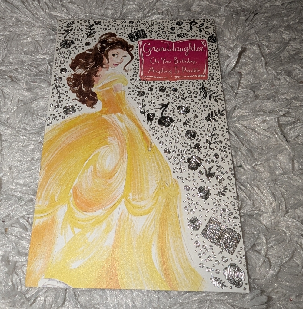 American Greetings Disney Belle Princess Granddaughter Birthday Card